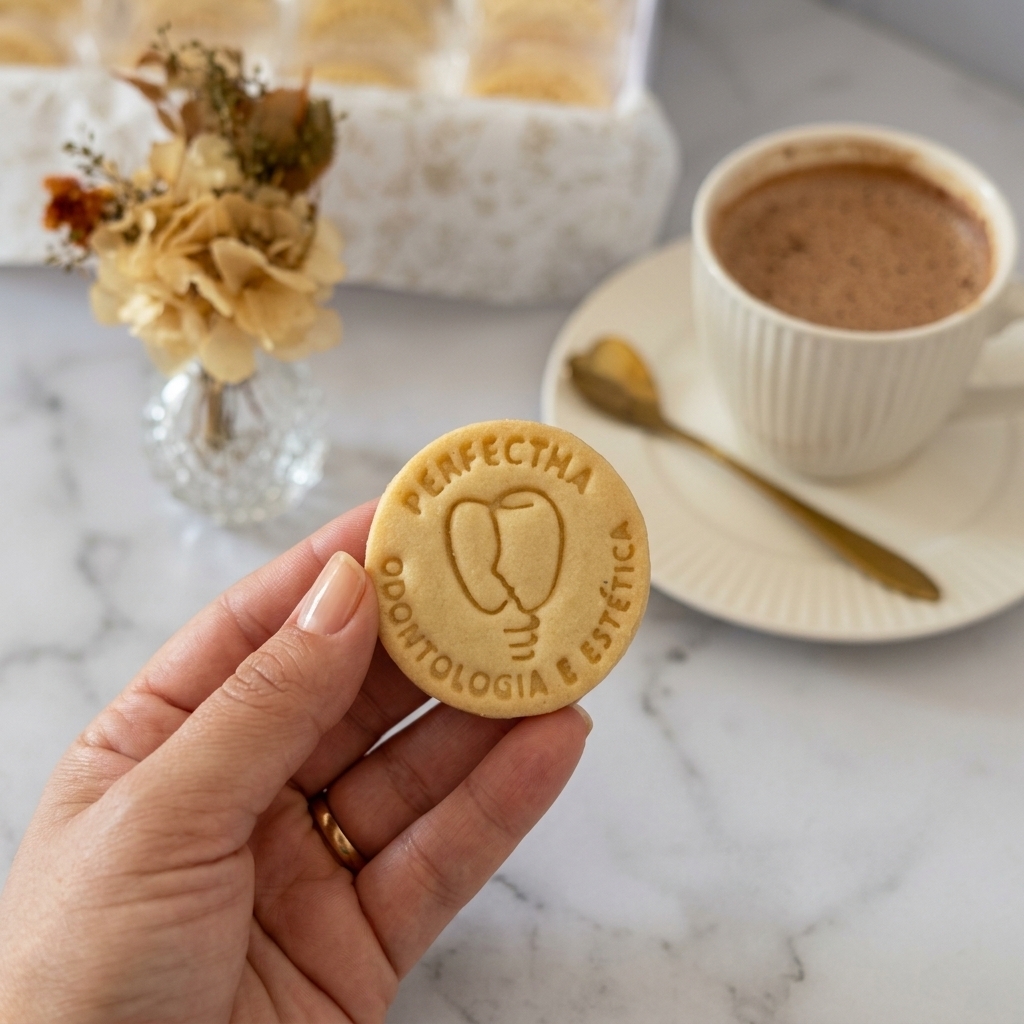 Biscoito com logomarca Perfectra