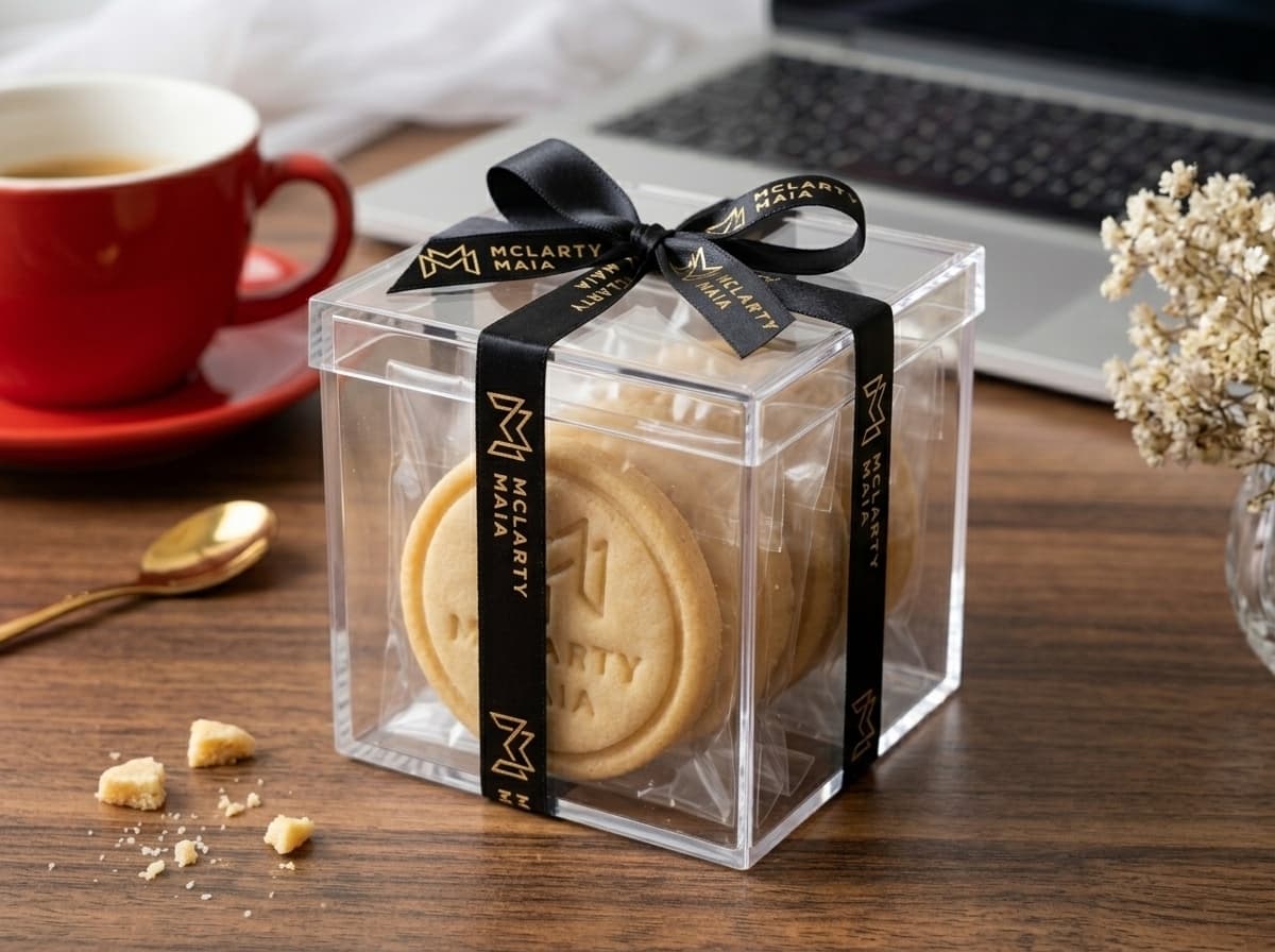 Biscoitos artesanais corporativos com logomarca personalizada feitos pela ViBiscoitos em Brasília