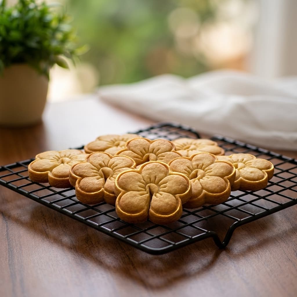 Variedade de biscoitos carimbados artesanais feitos à mão pela ViBiscoitos em Brasília