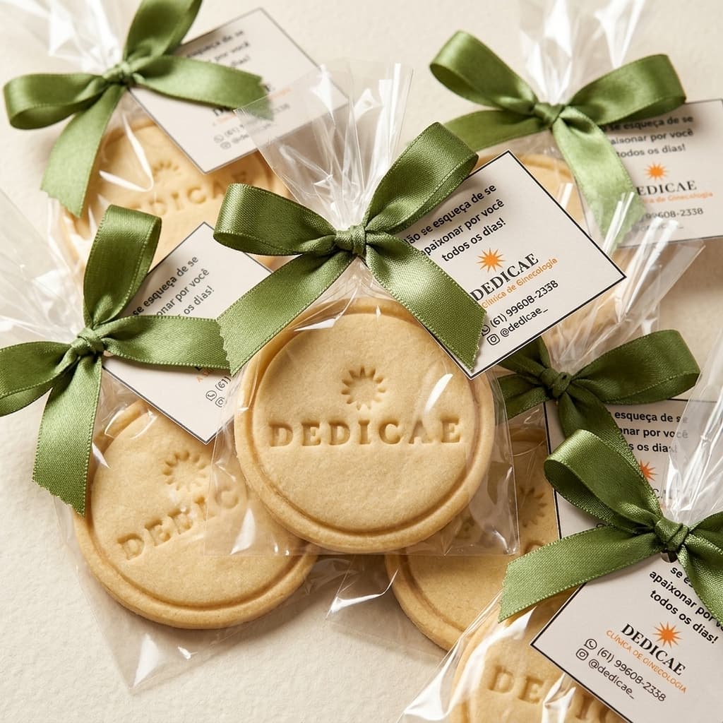 Biscoito com logomarca Dedicaê