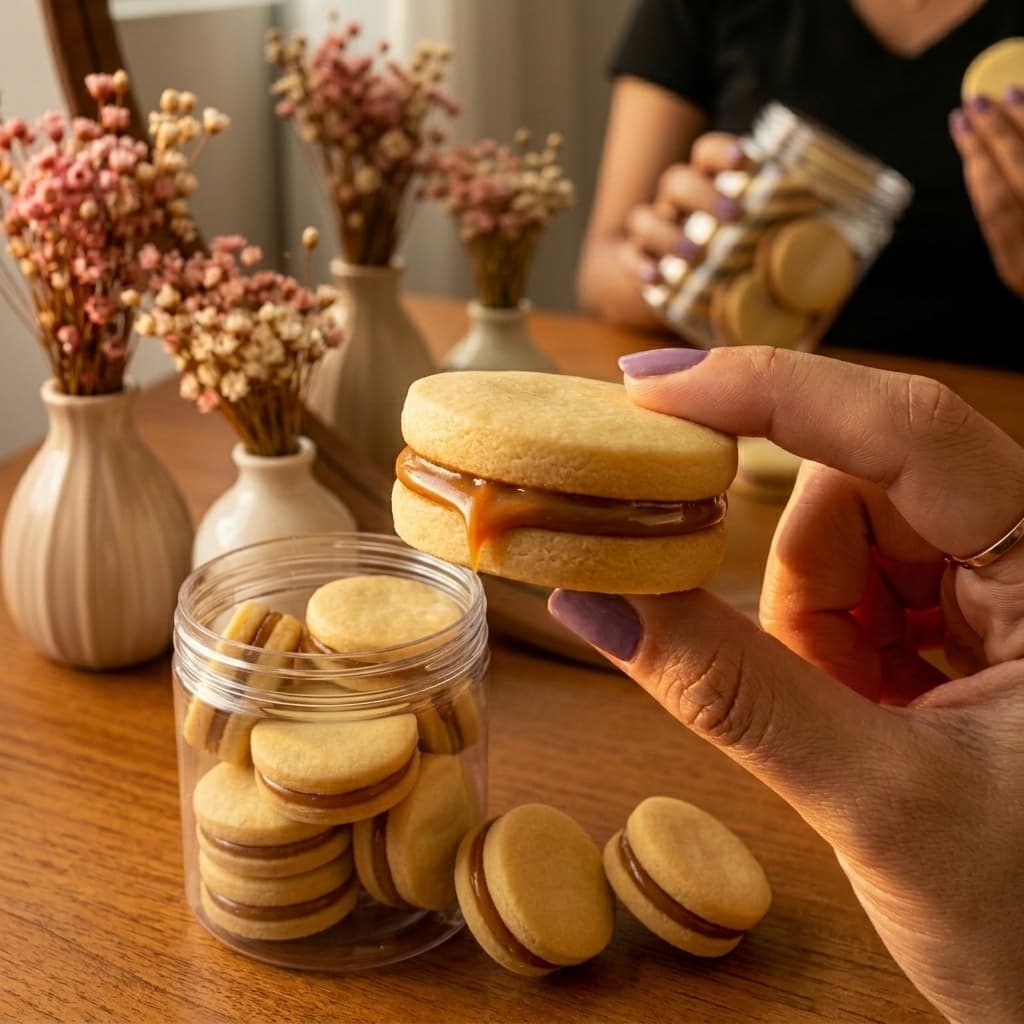 Biscoitos artesanais recheados feitos sob encomenda pela ViBiscoitos em Brasília
